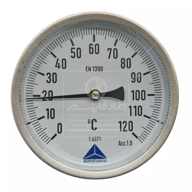 ترمومتر اتصال از پشت دلتا کنترل رنج 120 درجه سانتیگراد  و طول 400 میلی متر   