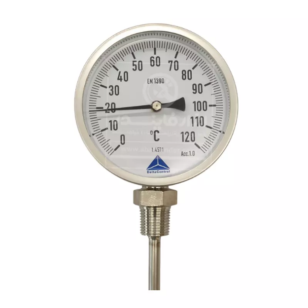 ترمومتر صفحه 10 سانت دلتا کنترل رنج 120 درجه سانتیگراد  و طول 300 میلی متر    