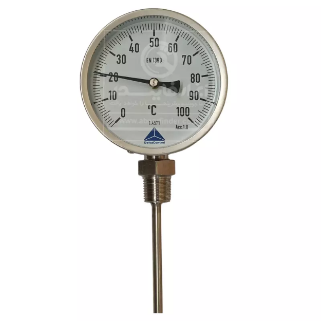 ترمومتر صفحه 10 سانت دلتا کنترل رنج100 درجه سانتیگراد  و طول 400 میلی متر   