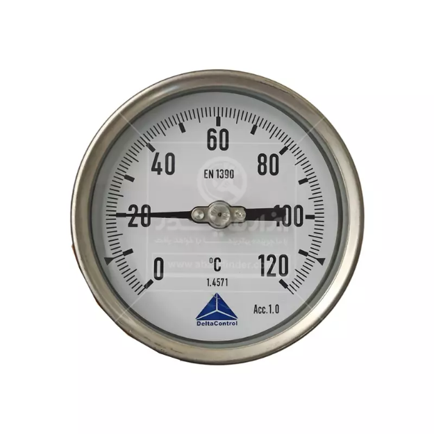 ترمومتر تاشو صفحه 10 سانت  دلتا کنترل  رنج 120 درجه سانتی گراد  و طول 400 میلی متر 