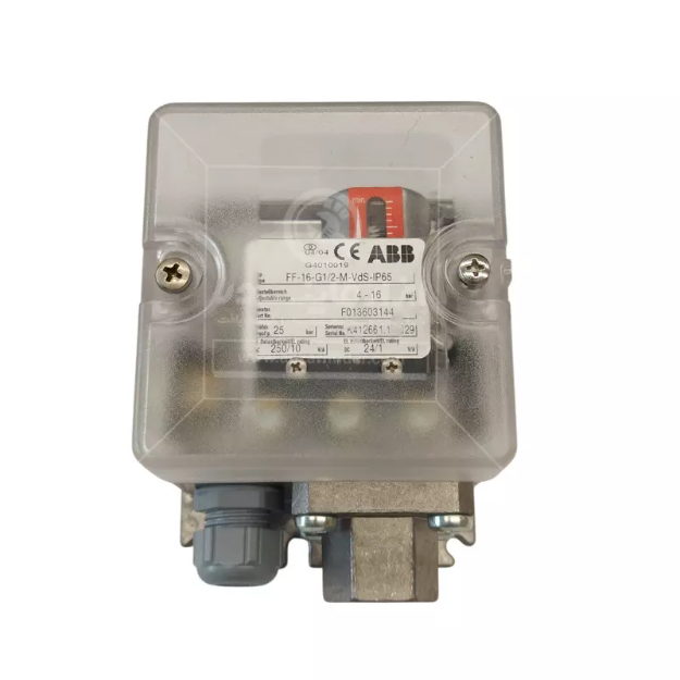 پرشر سوئیچ کانکشن آلیاژ آلومینیوم ABB مدل FF-16-G1/2  رنج 4 تا 16 بار   