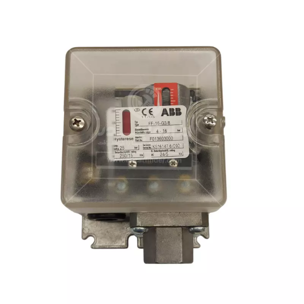 پرشر سوئیچ کانکشن آلیاژ آلومینیوم ABB مدل FF-16-G3/8  رنج 4 تا 16 بار 