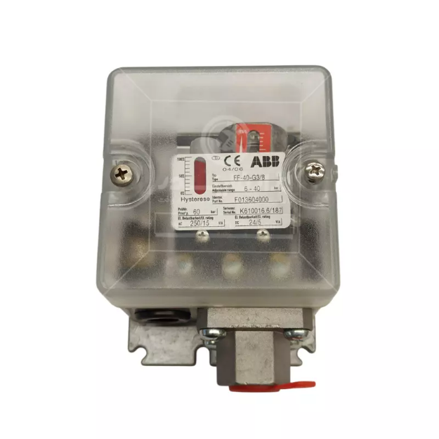 پرشر سوئیچ کانکشن آلیاژ آلومینیوم ABB مدل FF-40-G3/8  رنج 6 تا 40 بار  