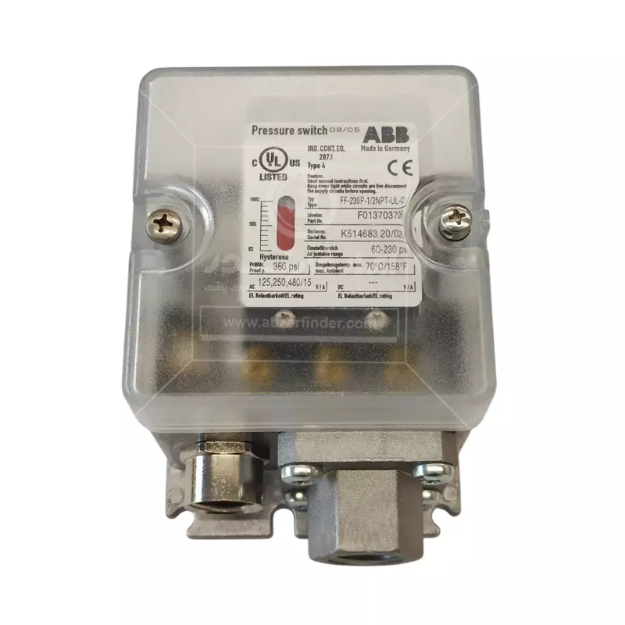 پرشر سوئیچ کانکشن آلیاژ آلومینیوم ABB مدل FF-230P-1/2NPT