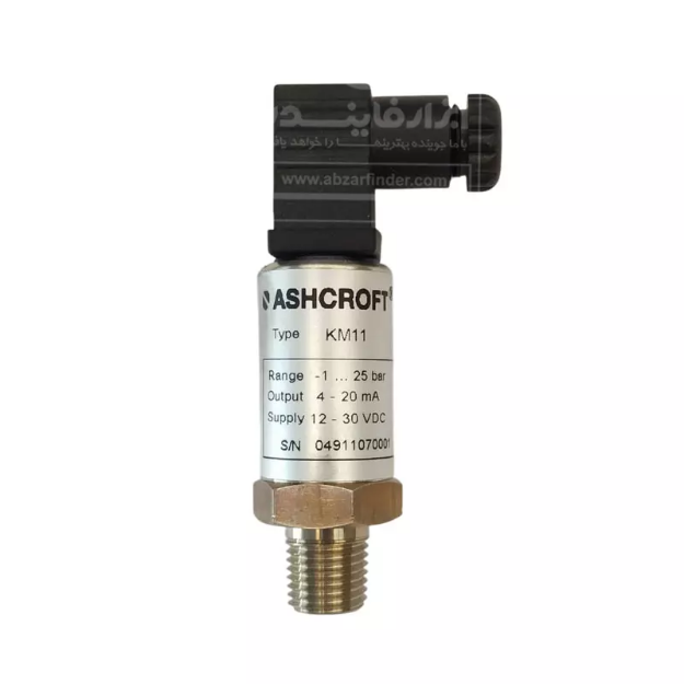 ترانسمیتر فشار اشکرافت مدل km11 رنج 1- تا 25 بار  
